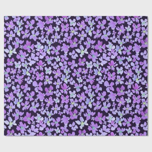 Lila Blume-Verpackungspapier Geschenkpapier (Flach)
