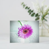 Lila Blume Vintag Postkarte (Stehend Vorderseite)