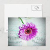 Lila Blume Vintag Postkarte (Vorne/Hinten)