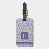 Lila Blume Violett Gepäckanhänger (Vorderseite vertikal)