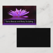 Lila Blume Visitenkarte (Vorne/Hinten)