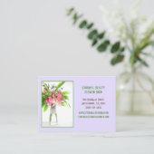 Lila Blume Visitenkarte (Stehend Vorderseite)