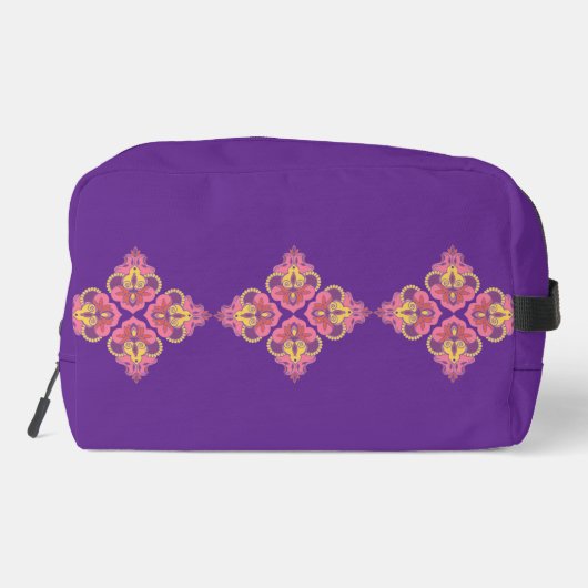 Lila Blume Waschbeutel (Rückseite)