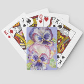 Lila Blume Wasserfarbe Kartenspielen Set Spielkarten (Rückseite)