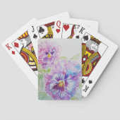 Lila Blume Wasserfarbe Kartenspielen Set Spielkarten (Rückseite)