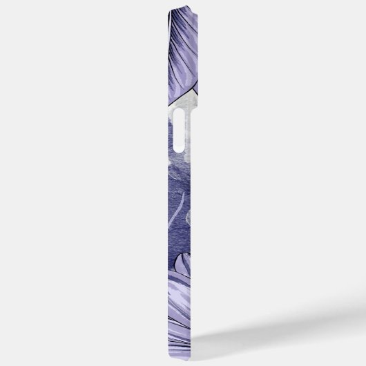 Lila Blume Wasserfarbenhandzeichnung Case-Mate iPhone Hülle (Rückseite / Rechts)