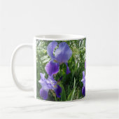 Lila Blume Weißer Kaffee Tasse (Links)