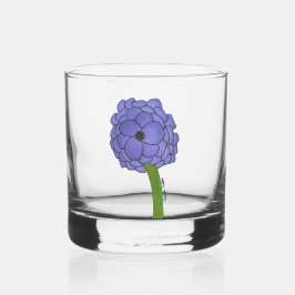 Lila Blume Whiskyglas