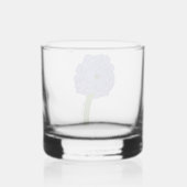 Lila Blume Whiskyglas (Rückseite)