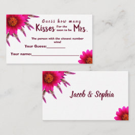Lila Blume Wie viele Küsse für Mrs. Shower Platzkarte