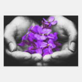 Lila Blume Wrapping Sheets Geschenkpapier Set (Vorderseite)