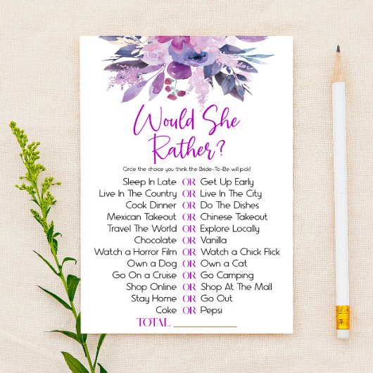 Lila Blume würde sie eher Brautparty spielen Briefpapier