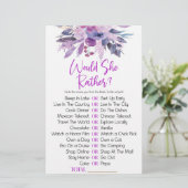 Lila Blume würde sie eher Brautparty spielen Briefpapier (Stehend Vorderseite)