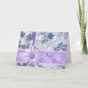 Lila Blume zum Jubiläum Karte
