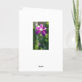 Lila BlumeClematis alles- Gute zum Geburtstagnanas Karte (Rückseite)