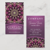 Lila BlumeMandala Visitenkarte (Vorne/Hinten)