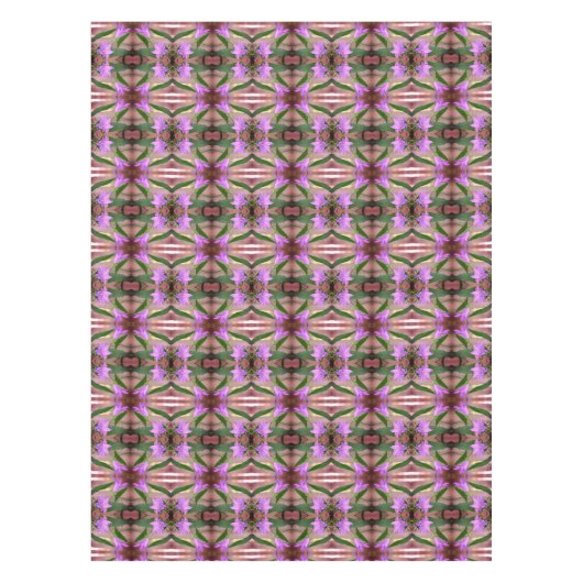 Lila-Blumen Abstrakte Kunst Tischdecke (Vorderseite)