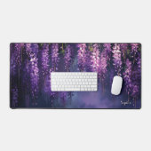 Lila Blumen aus einem Baumviolett Schreibtischunterlage (Tastatur & Maus)