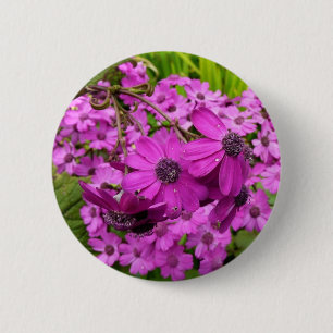 Lila Blumen aus San Francisco Button