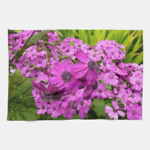 Lila Blumen aus San Francisco Handtuch