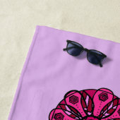 Lila Blumen-Badetuch Strandtuch (Beispiel)