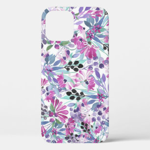 Lila Blumen & Beeren: Aquarell Case-Mate iPhone Hülle