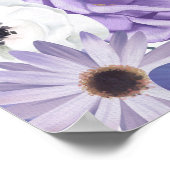 Lila Blumen Begrüßungspapier Poster (Ecke)