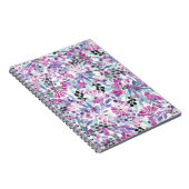 Lila Blumen & Berries: Aquarell Notizblock (Rechte Seite)