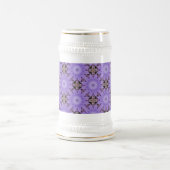 Lila Blumen Bierglas (Mittel)