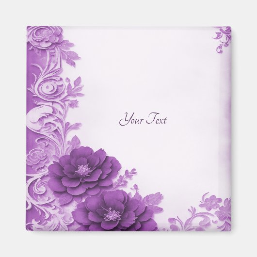 Lila Blumen Blühen Magnet (Vorne)