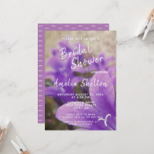 Lila Blumen Blumen Brautparty