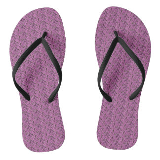 Lila Blumen Blumen Damen Flip Flops Badesandalen