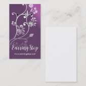 Lila Blumen Blumenkarton Visitenkarte (Vorne/Hinten)