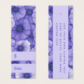 Lila Blumen Blumenmuster Preisschild (Vorne & Hinten)