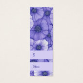 Lila Blumen Blumenmuster Preisschild (Vorderseite)