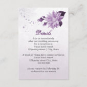 lila Blumen botanische Details Begleitkarte (Vorderseite)