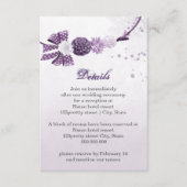 lila Blumen botanische Details Begleitkarte (Vorderseite)