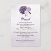 lila Blumen botanische Details Begleitkarte (Vorderseite)