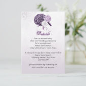 lila Blumen botanische Details Begleitkarte (Stehend Vorderseite)