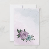 lila Blumen botanische Hochzeit Dankeskarte (Rückseite)