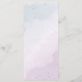 lila Blumen botanische Hochzeit Menükarte (Rückseite)