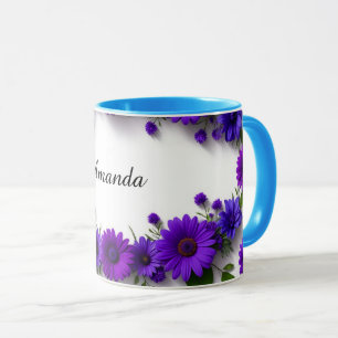 Lila Blumen Botanischer Garten Frühlingsblumen Ele Tasse