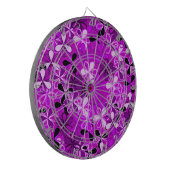 Lila Blumen Dartboard Dartscheibe (Vorderseite Links)