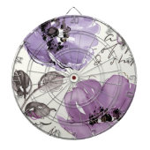 Lila Blumen Dartscheibe (vorne)