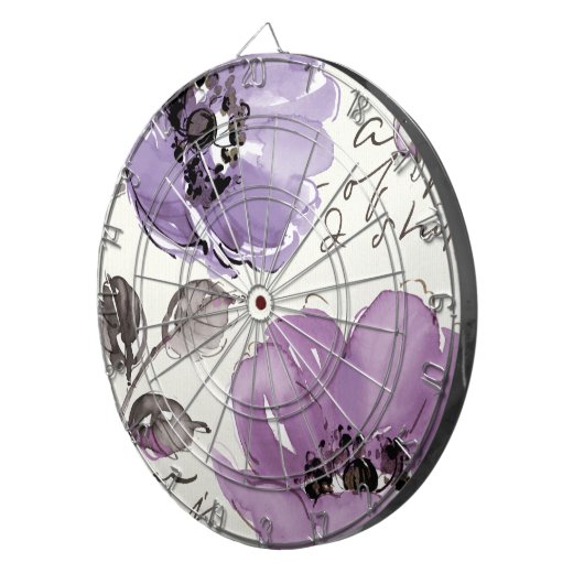 Lila Blumen Dartscheibe (Vorderseite rechts)