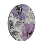 Lila Blumen Dartscheibe (Vorderseite Links)