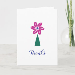 Lila-Blumen-Design zum Anpassen, gefaltet Dankeskarte