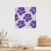 Lila Blumen-Druck Poster (Küche)