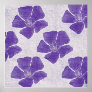 Lila Blumen-Druck Poster