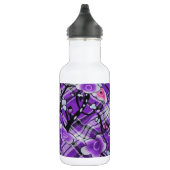 Lila Blumen Edelstahlflasche (Rechts)